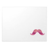 Roze Mustache Tie Dye Waterverf — Ontwerp Notitieblok (Voorkant)