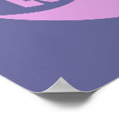 Roze Mustaches aangepast poster (Hoek)