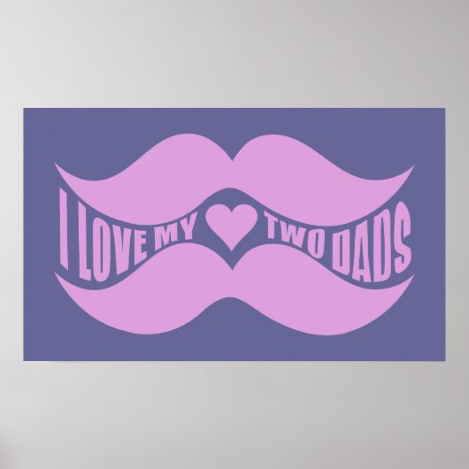 Roze Mustaches aangepast poster (Voorkant)