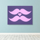 Roze Mustaches aangepaste canvasafdruk Canvas Afdruk (Insitu (Houten vloer))