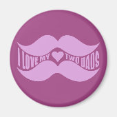 Roze Mustaches aangepaste magneet (Voorkant)
