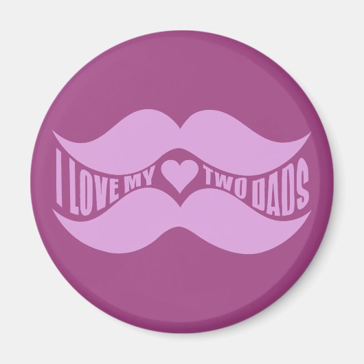 Roze Mustaches aangepaste magneet (Voorkant)