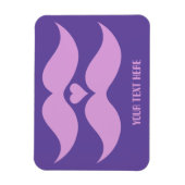 Roze Mustaches aangepaste magneet (Verticaal)