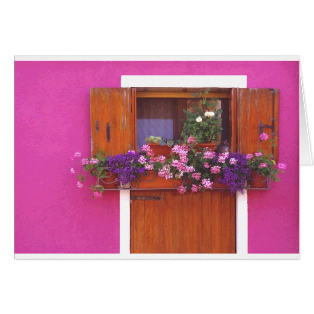 Roze muur in Burano (Voorkant Horizontaal)