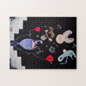 Roze muur - puzzel (Horizontaal)