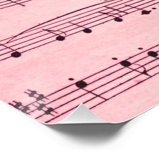 Roze muziek- en theatermaskers perfect poster (Hoek)