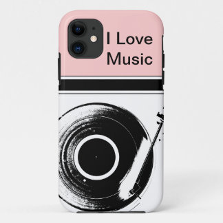 Roze muziek iPhone-cases iPhone 11 Hoesje