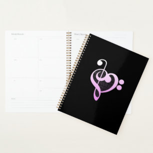 Roze Muziek Muzikant Hart Planner