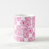 Roze muziek notitie harten koffiemok (Center)