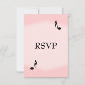 Roze Muziek Wedding RSVP (Achterkant)