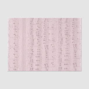 roze muziekblad tissuepapier