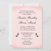 Roze muziekthema Weddenschap Kaart (Voorkant)