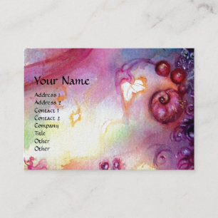 ROZE MUZIKALE CLOWN Aquarel Visitekaartje
