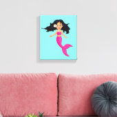 Roze mystieke roze kamer meisje canvas afdruk (Insitu (Woonkamer))