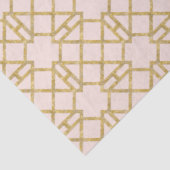 Roze n Gold Art Deco Chinese Chippendale ontkoppel Tissuepapier (Detail)