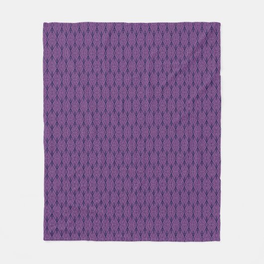 Roze naadloos patroon op donkere achtergrond fleece deken (Voorkant)