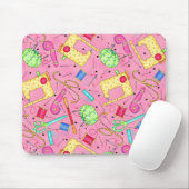 Roze naaigarens Mousepad Muismat (Met muis)