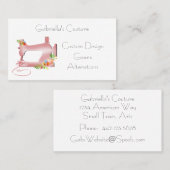 Roze naaimachines Visitekaartje (Voorkant / Achterkant)