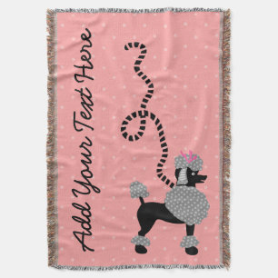 Roze naald van de roodroze 50s Moderne Stippen Aan Deken