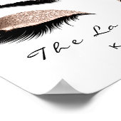 Roze naam Makeup Artist Beauty Studio Lashes Poster (Hoek)