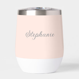 Roze Naam Moderne Elegante Monogram Boho