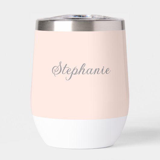 Roze Naam Moderne Elegante Monogram Boho (Voorkant)