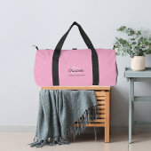 Roze naam monogram plunjezak