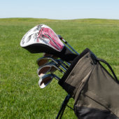 Roze naammonogram golfheadcover (Insitu)