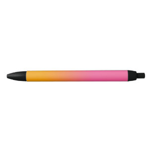 Roze naar Oranje Gradiënt Ombre Zwarte Inkt Pen