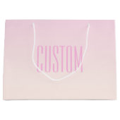 Roze naar Perzik Zonsondergang Ombre met Aanpasbar Groot Cadeauzakje (Voorkant)