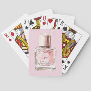 Roze nagellak pokerkaarten