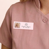 Roze Nageltechnicus Salon Branding Naambadge
