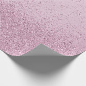 Roze namaak glitters cadeaupapier (Hoek)