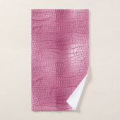 Roze namaak krokodil dierprint bad handdoek (Handdoek)
