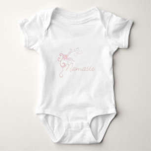 Roze Namaste met rollen en zwanen Romper