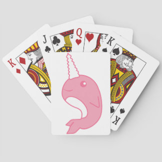 Roze Narwhal Pokerkaarten