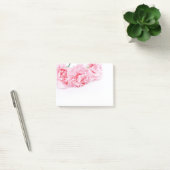 Roze natievloeren op witte achtergrond post-it® notes (Kantoor)