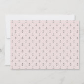 Roze Nautical Monogram Foto de datum opslaan Save The Date (Achterkant)