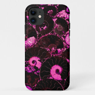 Roze Nautilus fossiel shell patroon iPhone 11 Hoesje