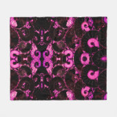Roze Nautilus fossiel shell patroon Fleece Deken (Voorkant (Horizontaal))