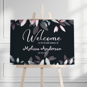 Roze Navy Elegante Zachte Waterverf Badposter Poster