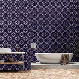 Roze Navy Quatrefoil Kleur verwijderbare sticker Behang