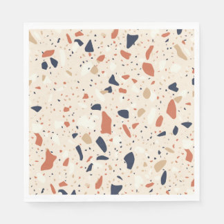 Roze Navy Terrazzo Effect Servet