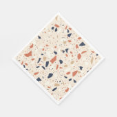 Roze Navy Terrazzo Effect Servet (Hoek)