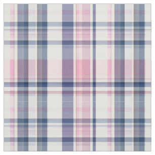 Roze Navy Wit Preppy Madras Stijl Plaid SZ6#3 Stof