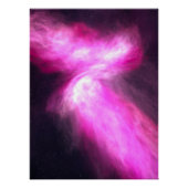 Roze nebula Galaxy Art Glansy Poster Perfect Poster (Voorkant)