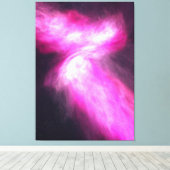 Roze nebula Galaxy Art Stretched Canvas Afdrukken (Insitu (Houten vloer))