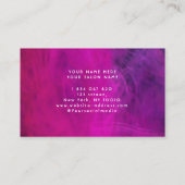 Roze Neon Beauty Salon Visitekaartje (Achterkant)