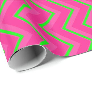 Roze-Neon-Brown-Coll-CHEVRON-04-GIFT WRAP PAPER Cadeaupapier
