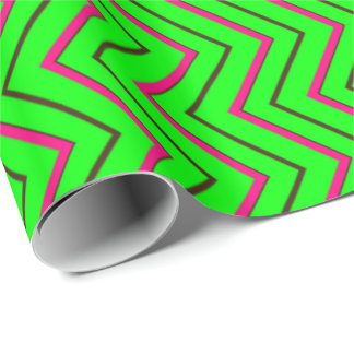 Roze-Neon-Brown-Coll-CHEVRON-05-GIFT WRAP PAPER Cadeaupapier